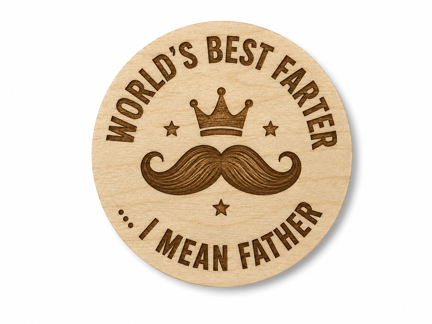 Personalised Father’s Day Wooden Coaster – Funny & Sentimental Dad Gift