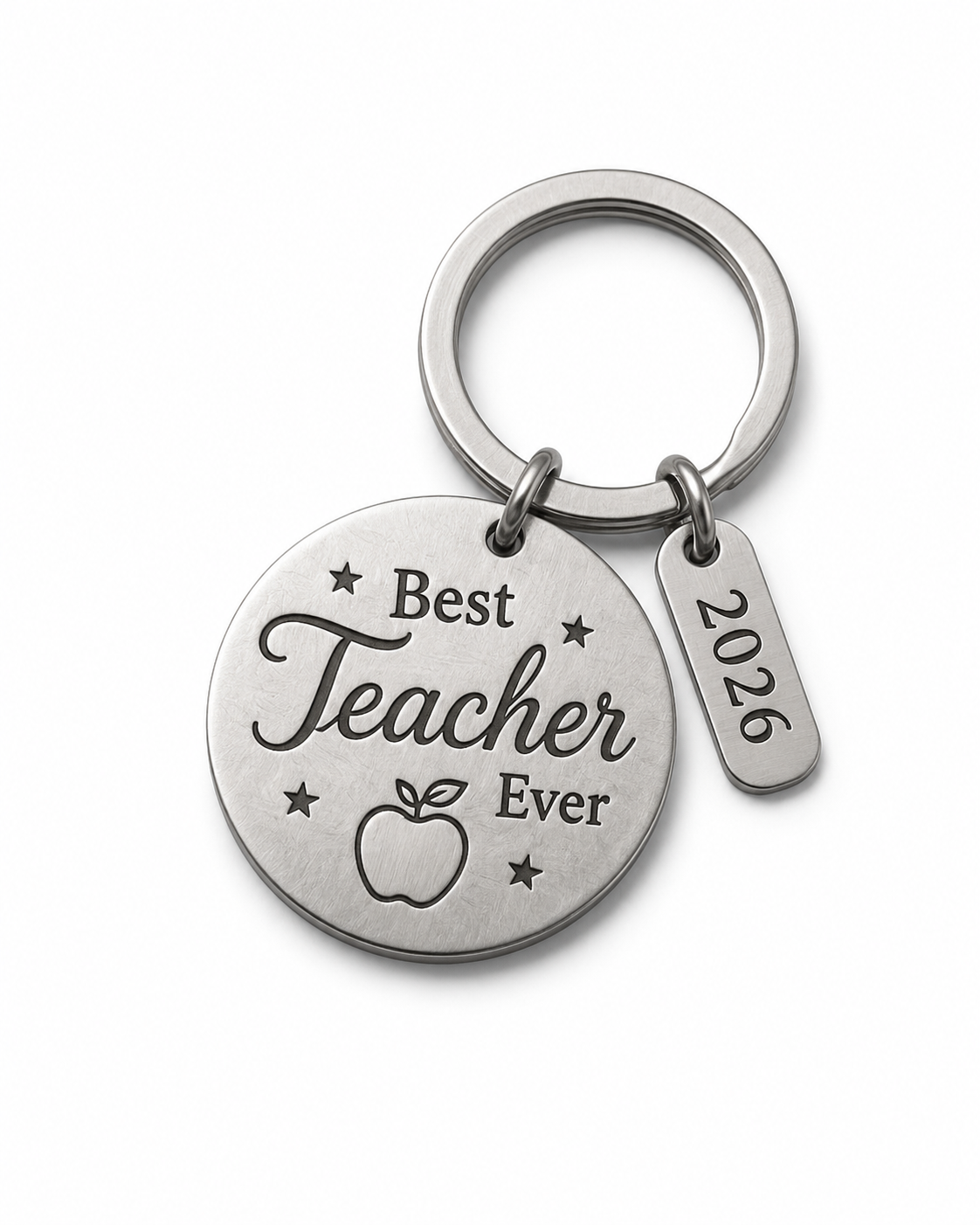 Personalised Stainless Steel Teacher Keyring – Thank You Teacher Gift