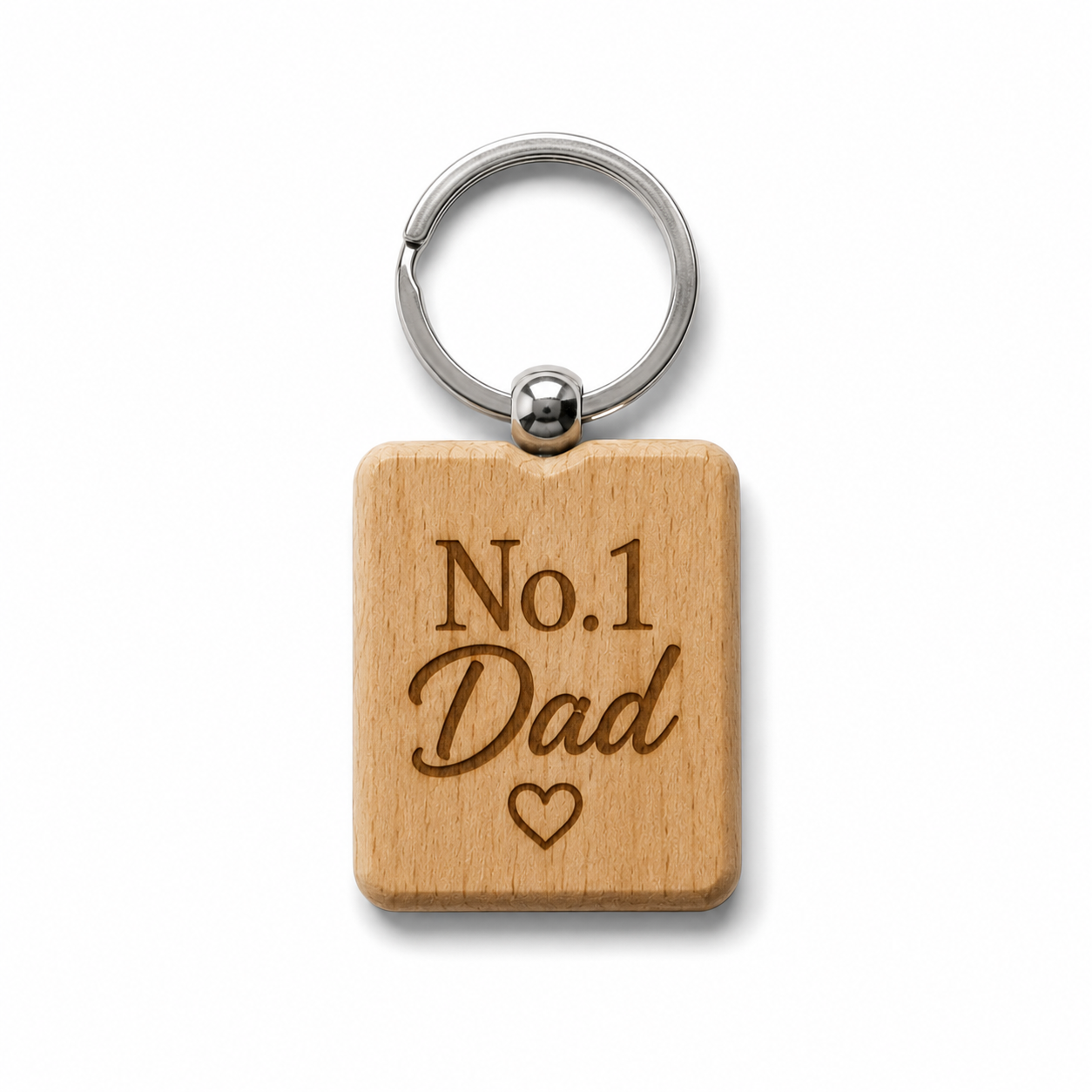 Personalised Father’s Day Wooden Keyring – Gift for Dad