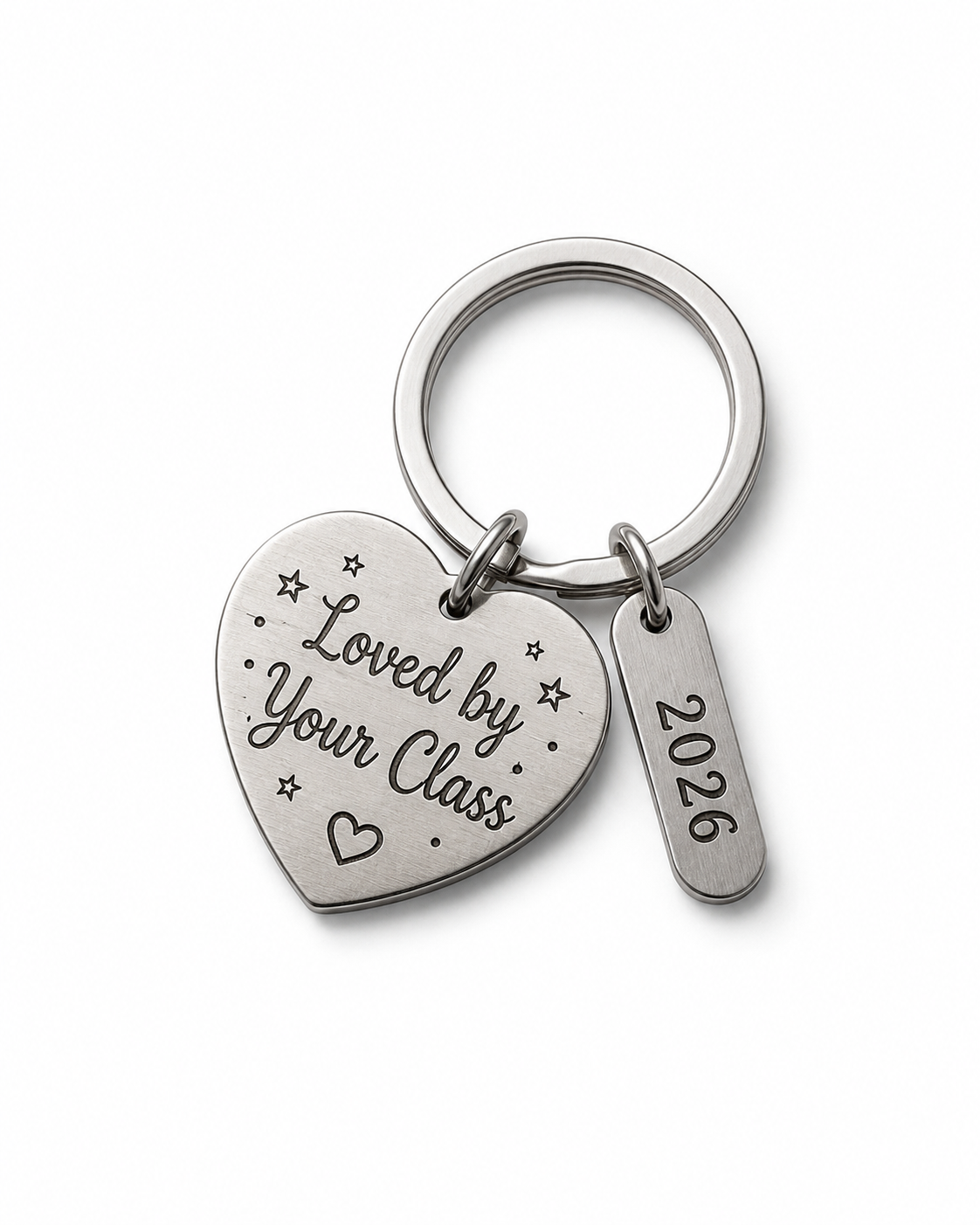 Personalised Stainless Steel Teacher Keyring – Thank You Teacher Gift