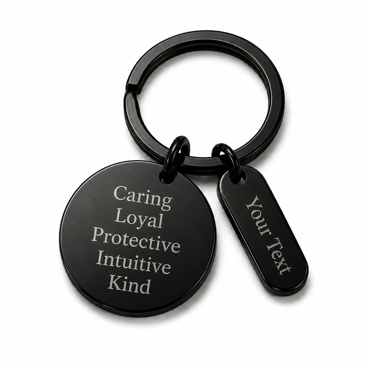 Personalised Zodiac Keyring – Black Stainless Steel Star Sign Gift
