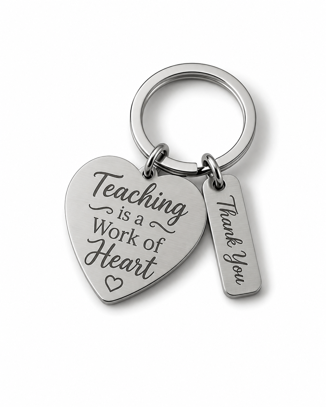 Personalised Stainless Steel Teacher Keyring – Thank You Teacher Gift