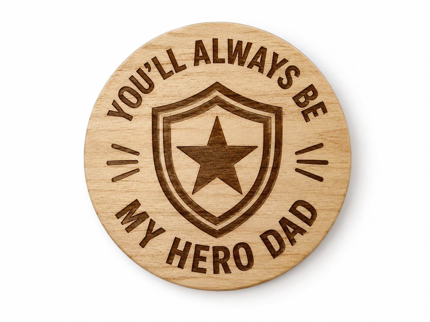 Personalised Father’s Day Wooden Coaster – Funny & Sentimental Dad Gift