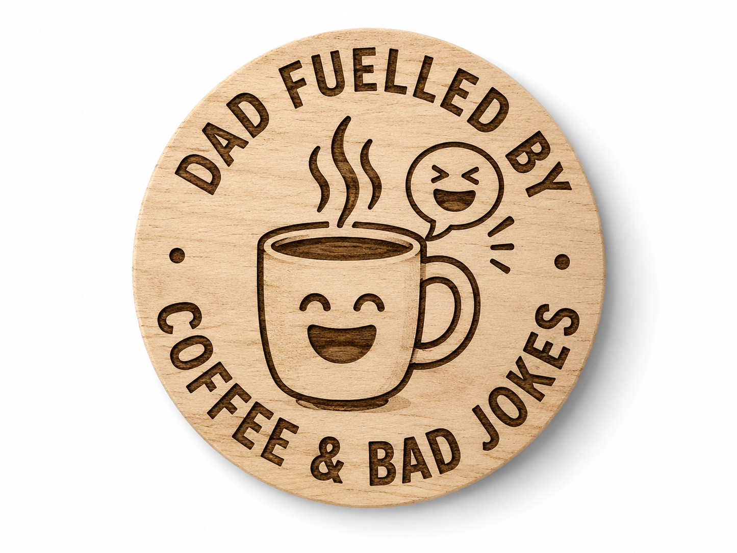 Personalised Father’s Day Wooden Coaster – Funny & Sentimental Dad Gift