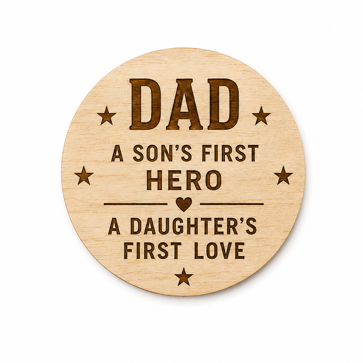 Personalised Father’s Day Wooden Coaster – Funny & Sentimental Dad Gift