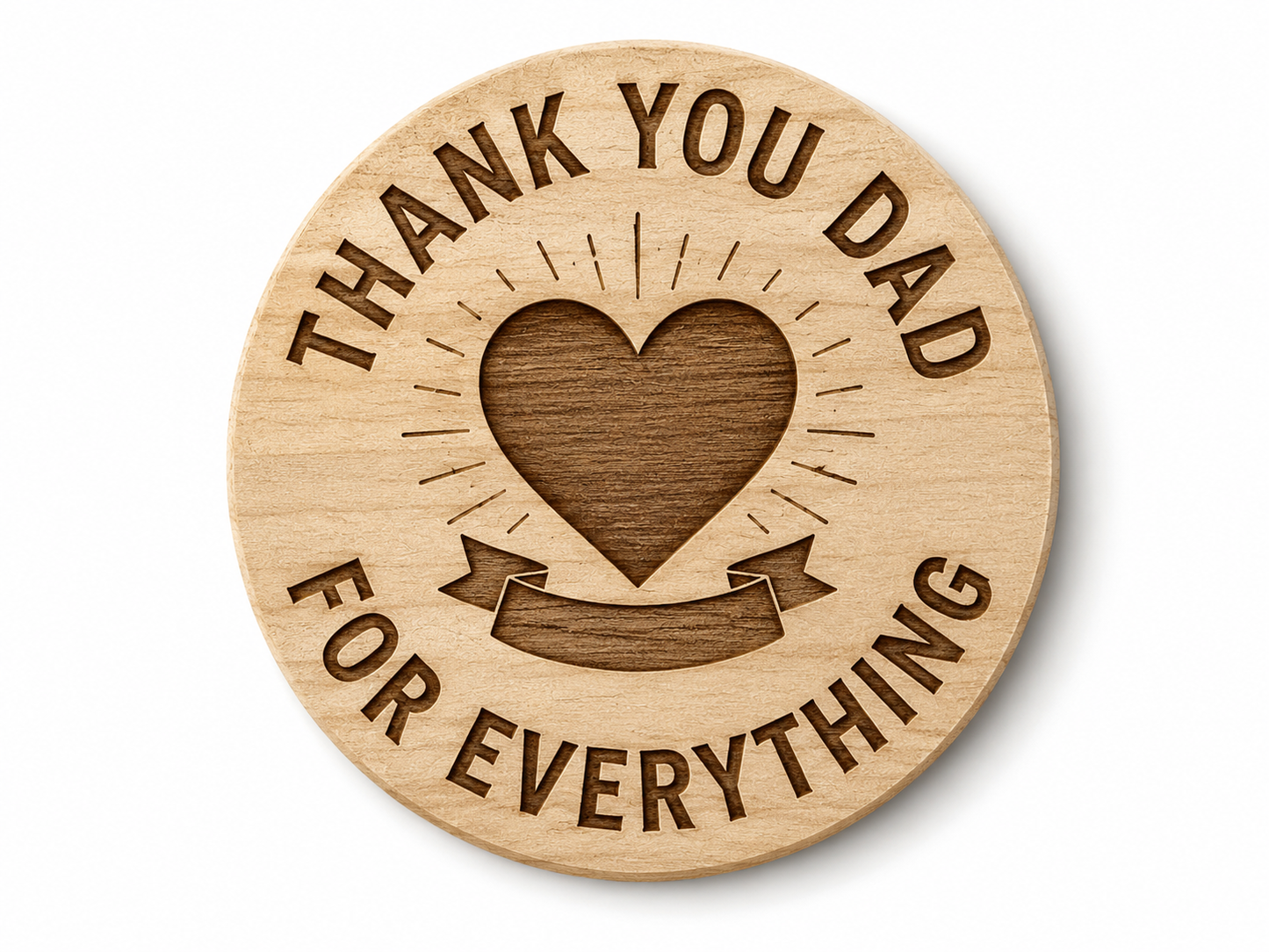 Personalised Father’s Day Wooden Coaster – Funny & Sentimental Dad Gift