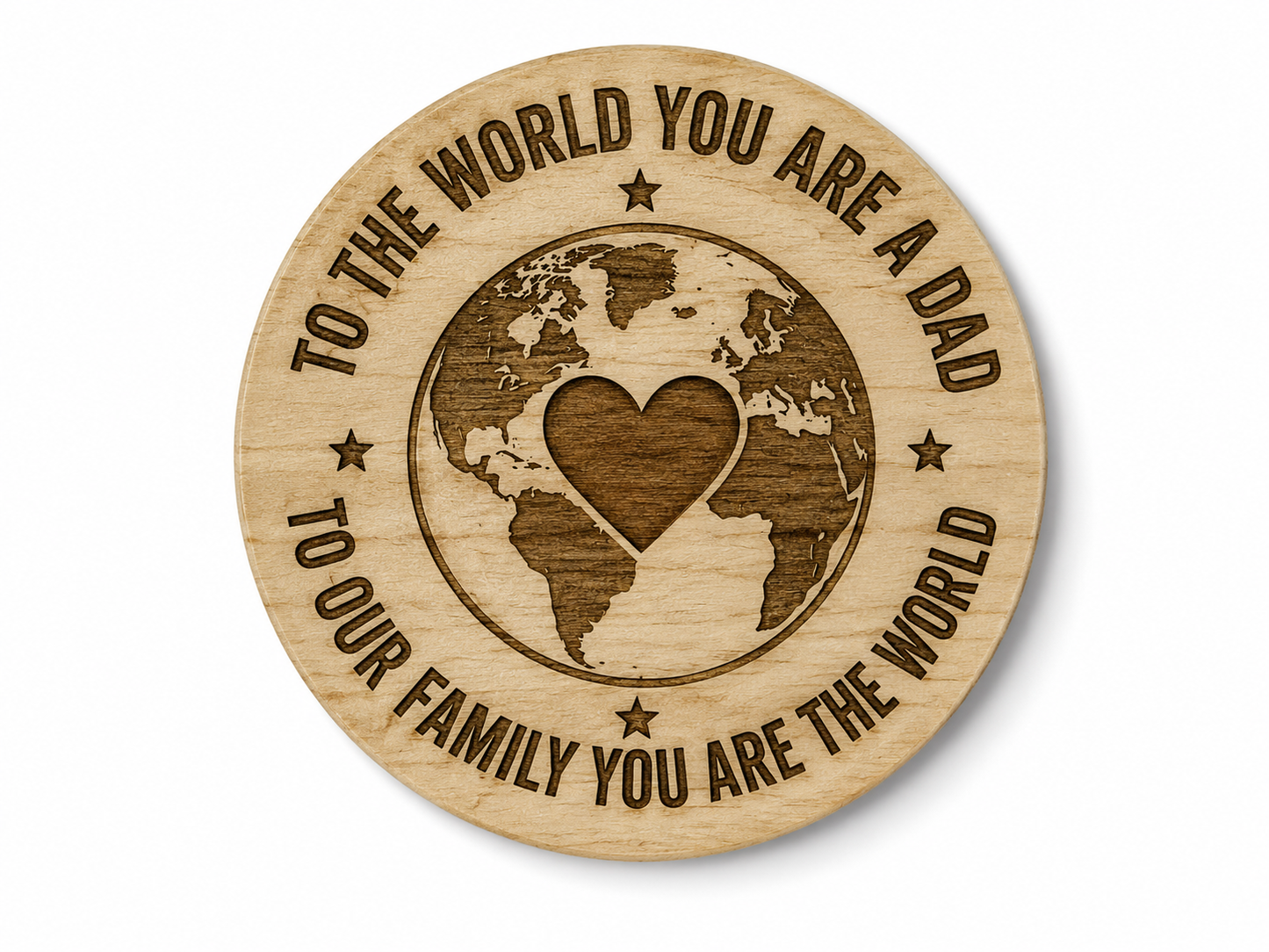 Personalised Father’s Day Wooden Coaster – Funny & Sentimental Dad Gift