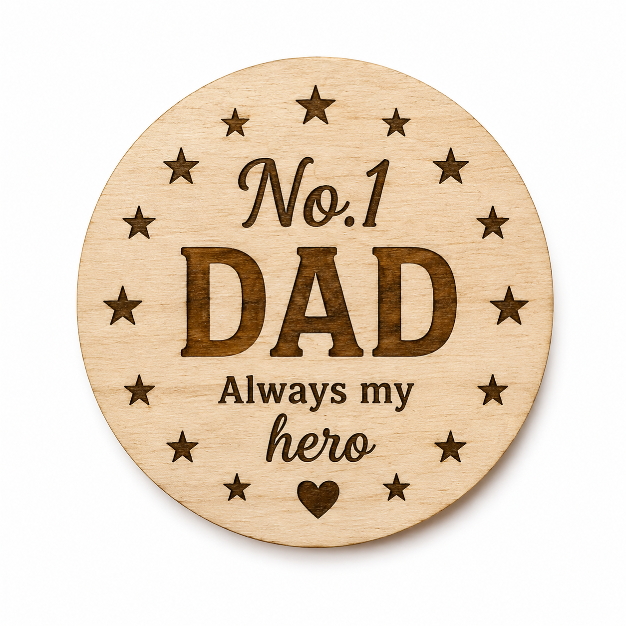 Personalised Father’s Day Wooden Coaster – Funny & Sentimental Dad Gift