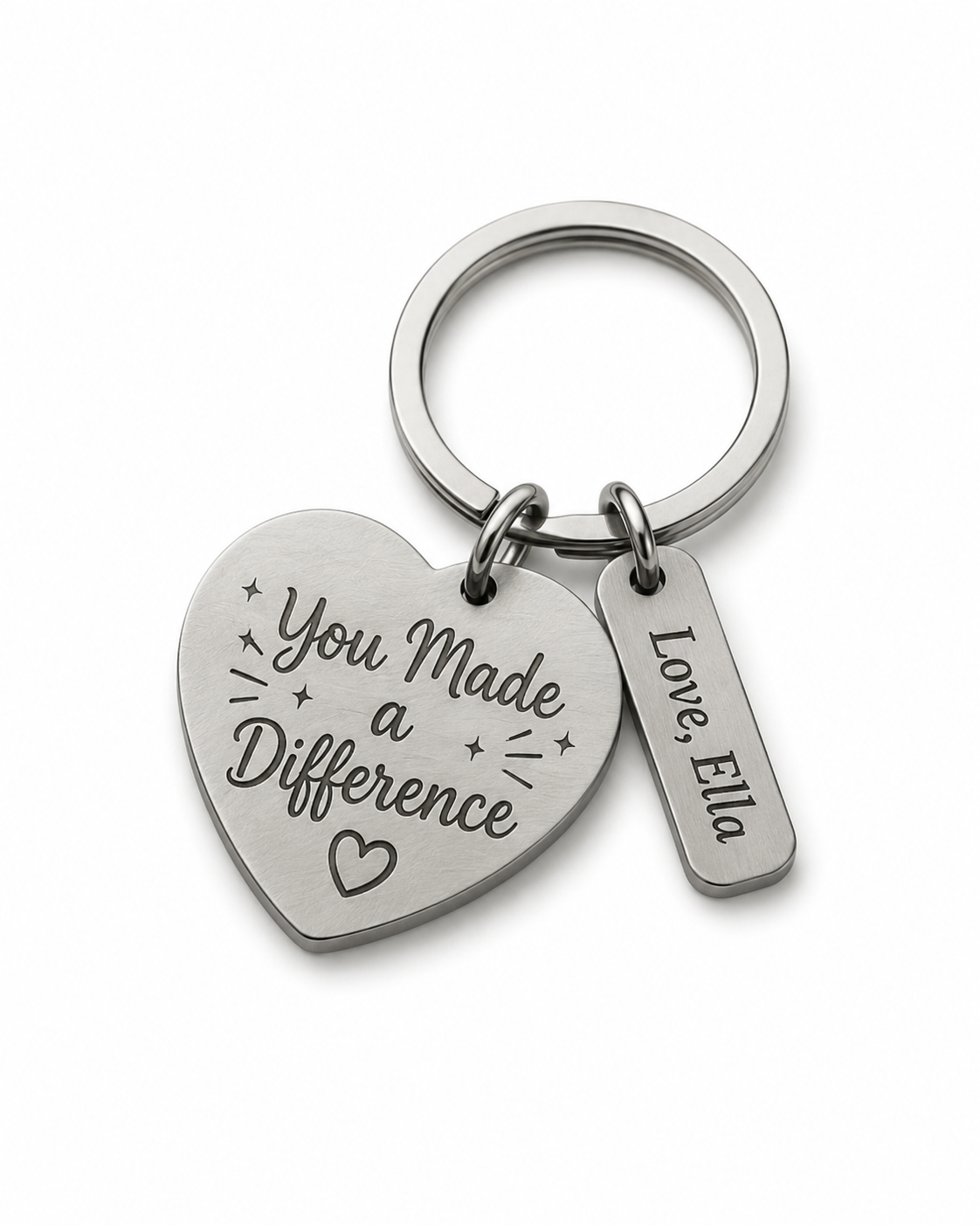 Personalised Stainless Steel Teacher Keyring – Thank You Teacher Gift